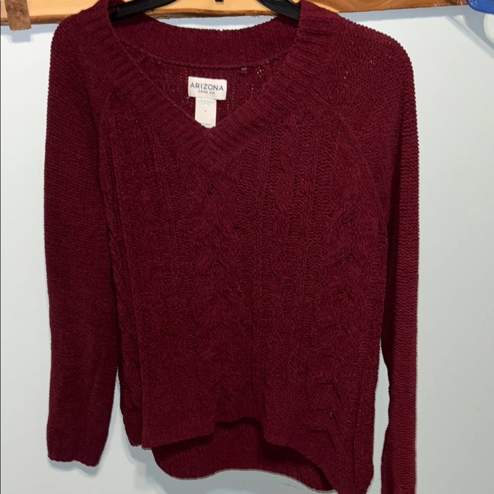 Arizona Jean Company Women's Burgundy Sweater